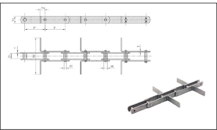 MATECH Custom Conveyor Chain With Extended Pins(图4)