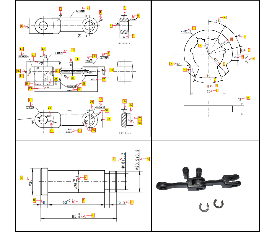 Transmission Parts Steel Forging Parts Conveyor Chains Wholesale(图2)